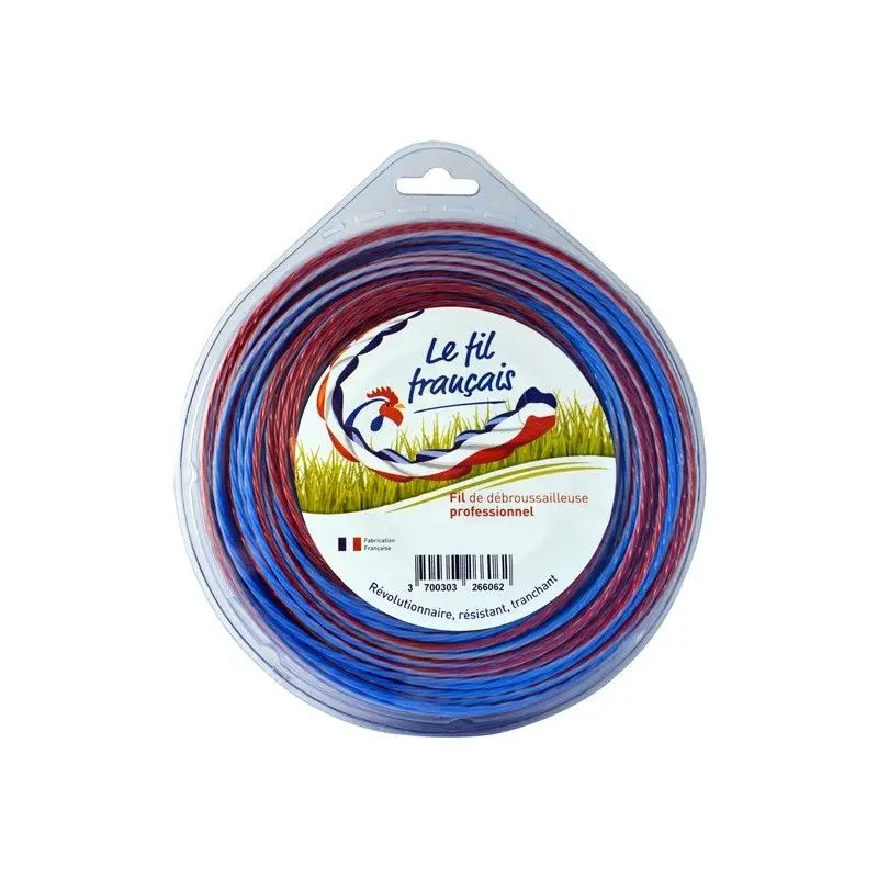 Fil nylon Ø 3 mm pour débroussailleuse – Le Fil Français 1821304 – Bobine 15 mètres