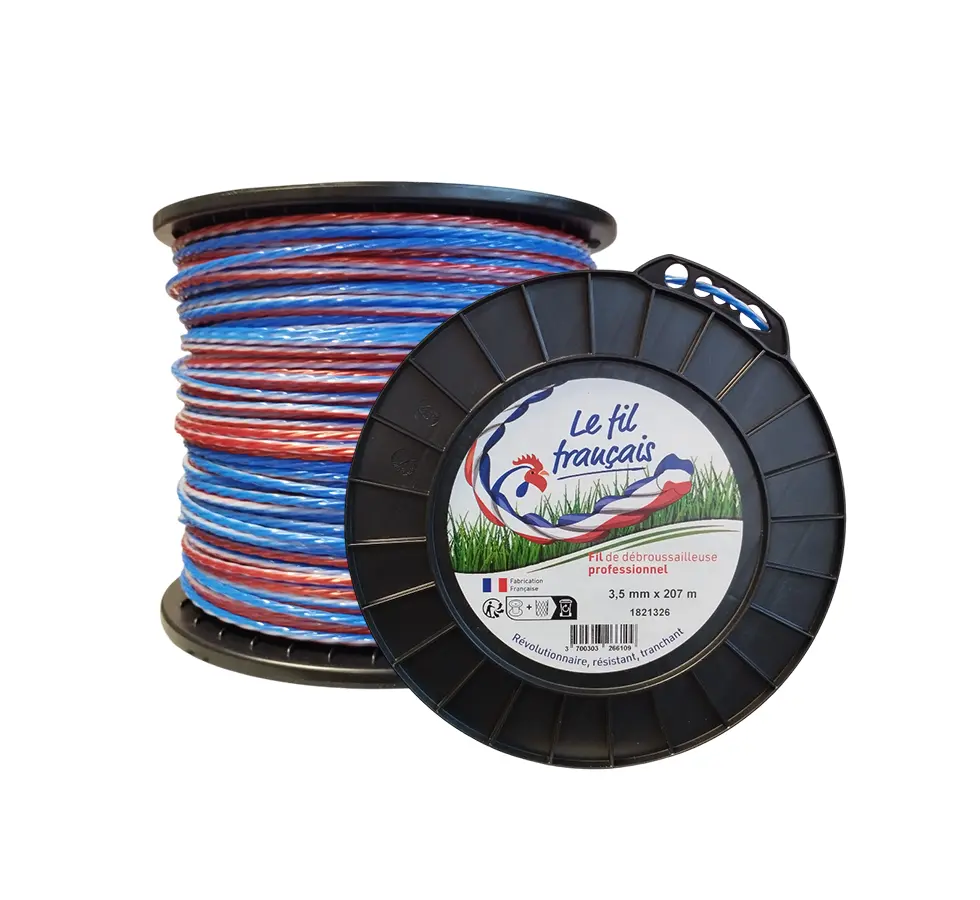 Fil nylon Ø 3,5 mm pour débroussailleuse – Le Fil Français 1821326 – Rouleau de 207 mètres