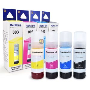 Epson 003 Original 70ml – Pack de 4 Bouteilles d’Encre Ecotank (6000 pages / 7500 Pages) – Noir | Cyan | Jaune | Magenta