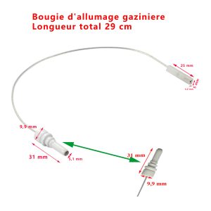 Une bougie ou partie de l’allumage electrique des gazinières SMEV ou Dometic pour CE09-DF…, MO7123…, PI0913…, Moonlight Dometic