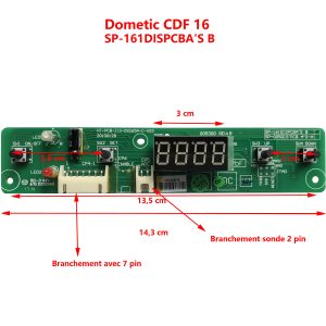 Electronique de commande SP-161DISPCBA’S B pour les refrigerateur  CDF16 Waeco Dometic