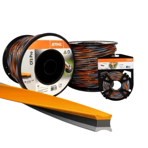 Fil nylon CF3 Pro Ø 3 mm – Stihl – Fils de coupe cruciformes | Fil pour Débroussailleuse