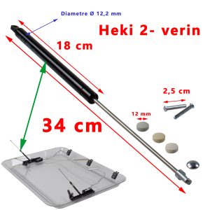 Heki 2, un vérin du hublot lanterneau Dometic