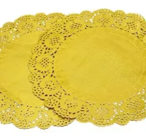 Napperons Dentelle Papier Doré x50