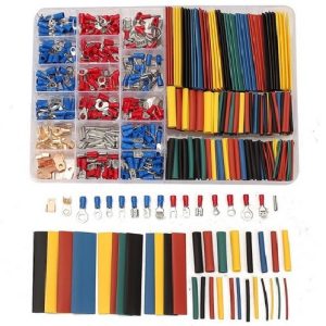 328 pièces Gaine thermique + Assortiment de 350 cosses à sertir