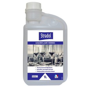 Liquide lave verre pour machine Stradol 1L